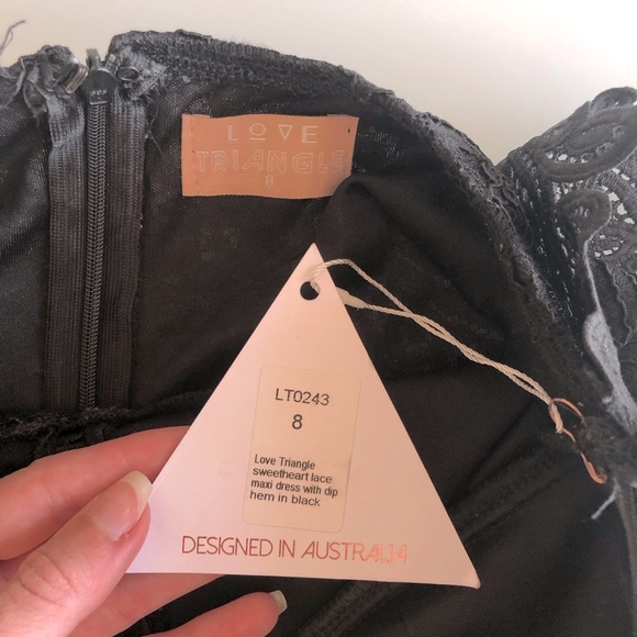 NWT Black Lace Dress - Love Triangle US 4 - Picture 4 of 4